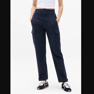 Ahtleta Endless High Rise Cargo Pant Trouser Navy Blue 8